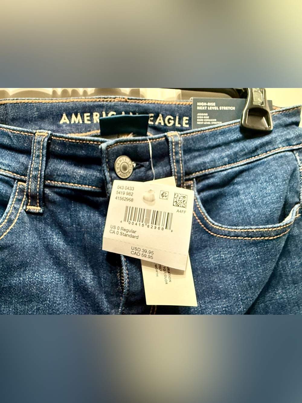 American Eagle Outfitters Women's Dark Blue Stretch Jeggings